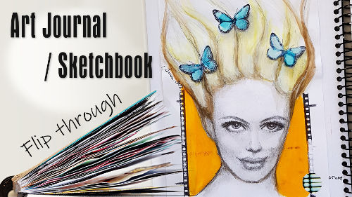 How to use a sketchbook as art journal - inspiration