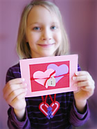 CRAFTS - CARDS - Card making crafts Valentine´s Day - Card with a lock