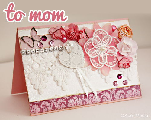 Hand made shabby chic mother's day card
