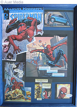 Directions - how to do a picture in frames to childrens room - Spiderman picture collage