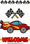 Printable party invitation card 3: A raceing car