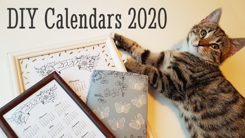 DIY Ideas: Wall / Desk Calendars & Planners using Printable Calendar 2020