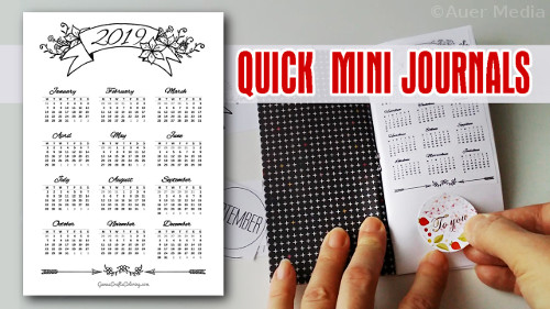 DIY Mini Bullet Journals With Printable Calendar