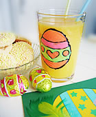 EASTER DECORATIONS - Decorate drinking glasses with window colors
