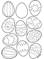 Printable coloring pages - Easter - Picture 6 - Easter eggs