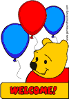 Printable party invitation card 2: Winnie the Pooh party invitation card